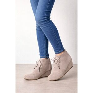 Toms Kala Suede Wedge Booties Women's size 9
